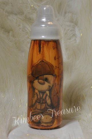 Baby Woodgrain -  9oz Baby bottle