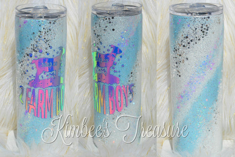 Blue Swirl Custom - 20oz Tumbler