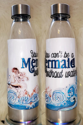 Mermaid, 22oz Plastic Water Bottle